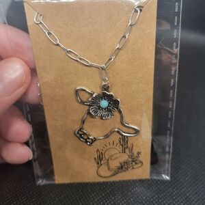 Western style cow necklace